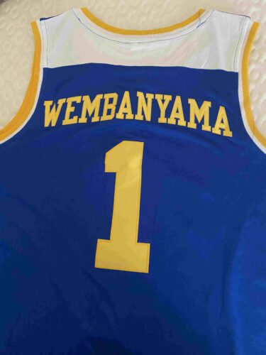 basketball jerseys Mets92 1# WEMBANYAMA jersey Embroidery sewing Outdoor  sportswear Hip-hop culture White 2023 summer